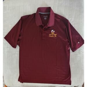 Champion Men's XL U.S. Coast‎ Guard Mickey Mouse Maroon Golf Polo Shirt